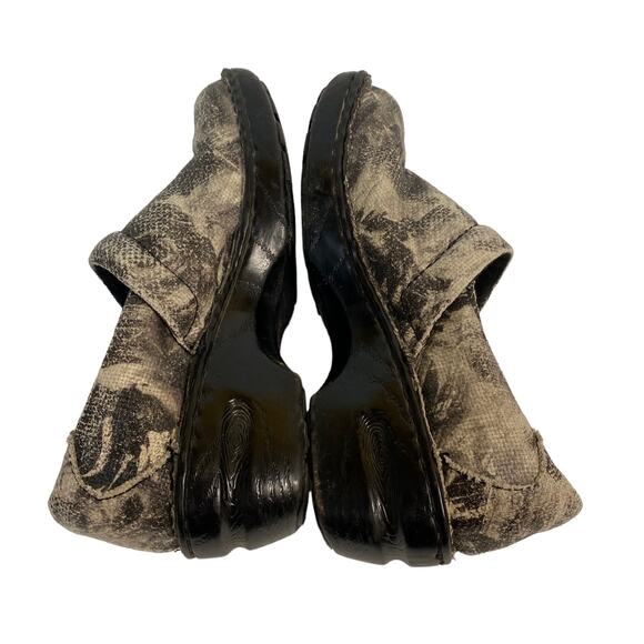 BOC Born Black Swirl Fabric Comfort Clogs Shoes Size 9 - Picture 6 of 8